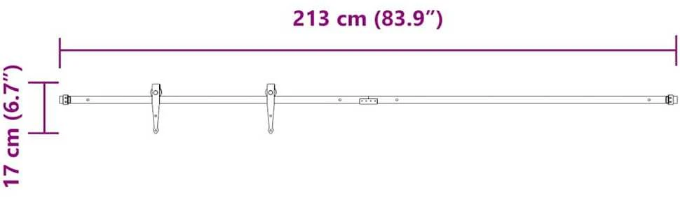 stumdomų spintelių durų komplektas 213 cm anglinis plienas