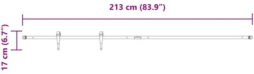 stumdomų spintelių durų komplektas 213 cm anglinis plienas