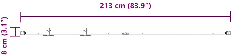 stumdomų spintelių durų komplektas 213 cm anglinis plienas