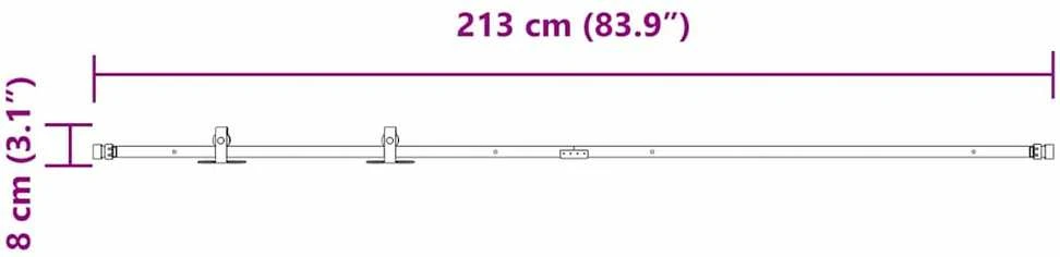 stumdomų spintelių durų komplektas 213 cm anglinis plienas