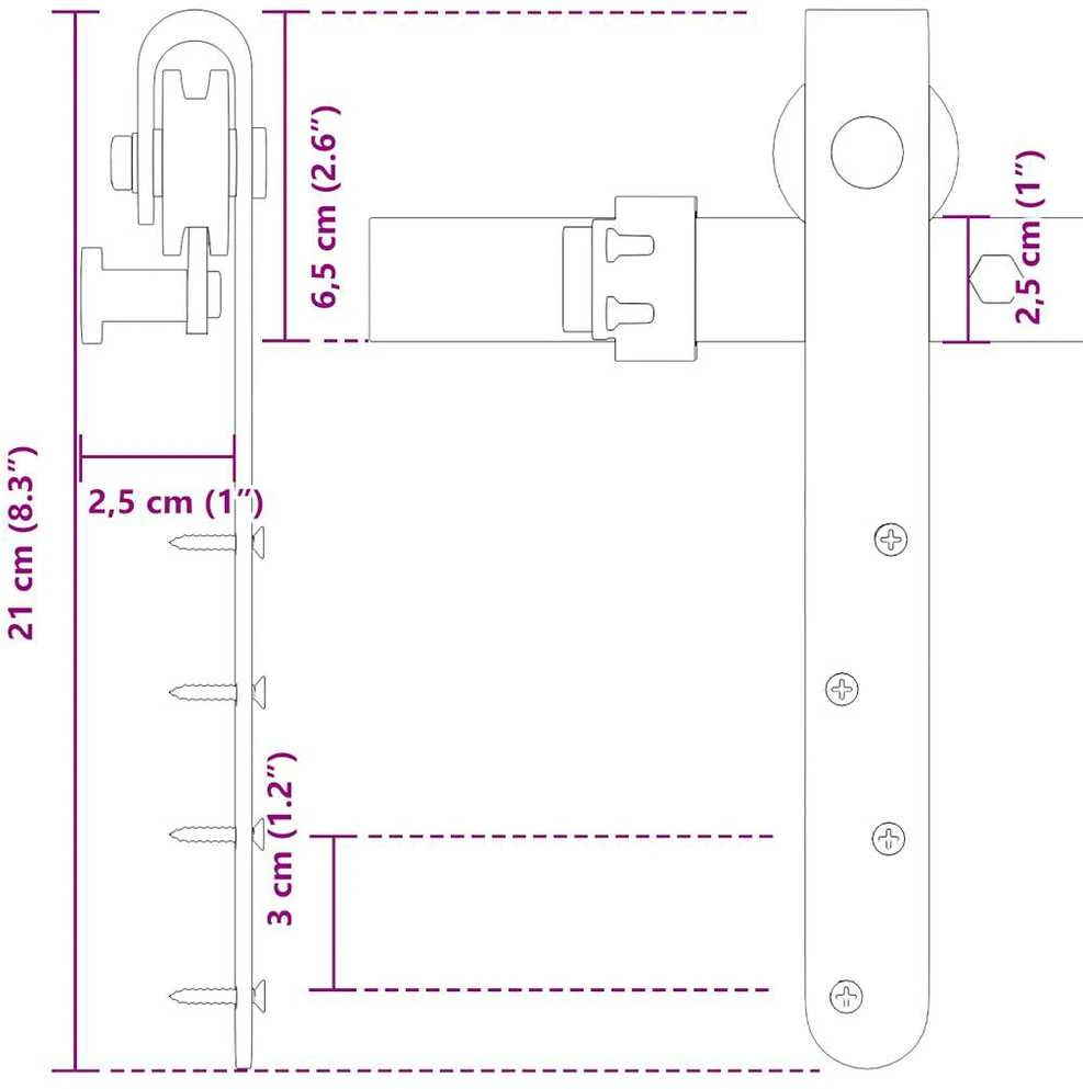 stumdomų spintelių durų komplektas 213 cm anglinis plienas
