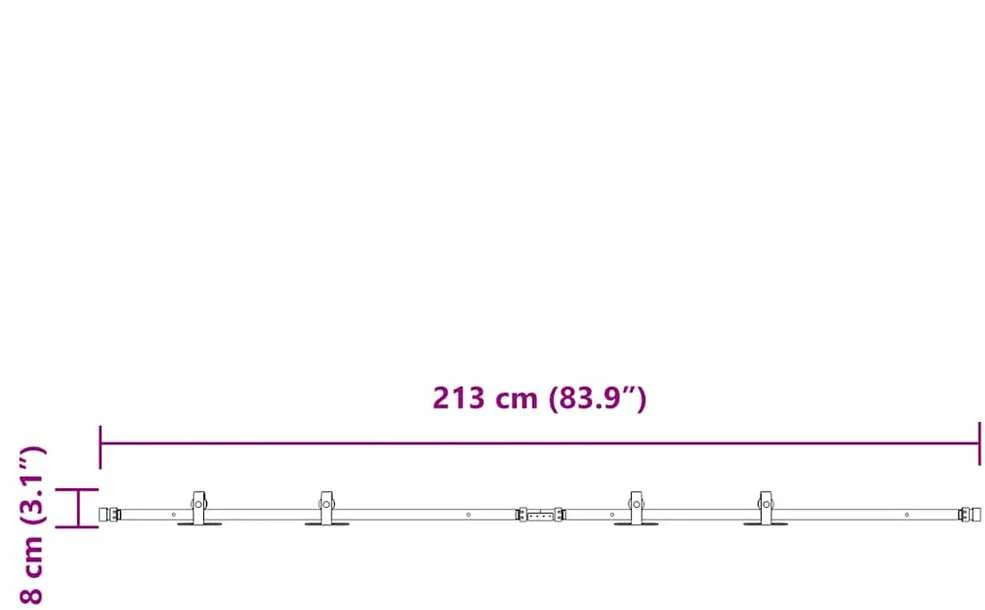 stumdomų spintelių durų komplektas 213 cm anglinis plienas