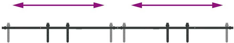 stumdomų spintelių durų komplektas 244 cm anglinis plienas