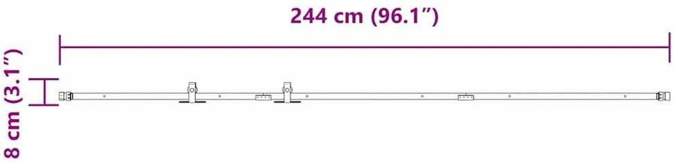 stumdomų spintelių durų komplektas 244 cm anglinis plienas