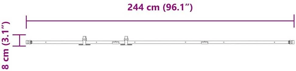stumdomų spintelių durų komplektas 244 cm anglinis plienas