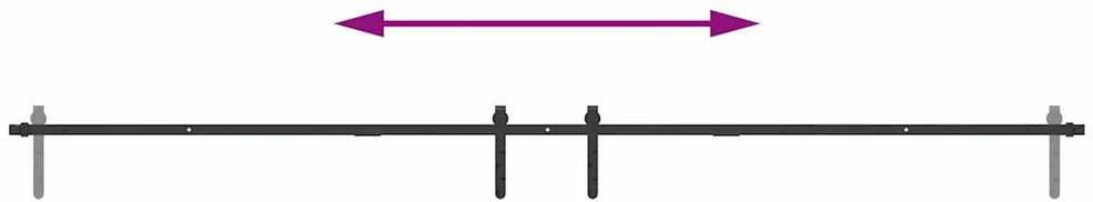 stumdomų spintelių durų komplektas 244 cm anglinis plienas