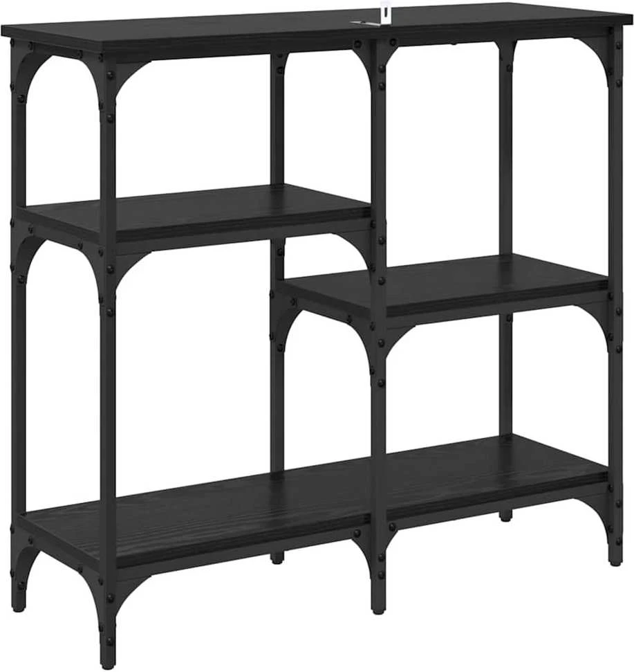 Konsolinis stalas Juodas ąžuolas 80 x 29 x 75 cm