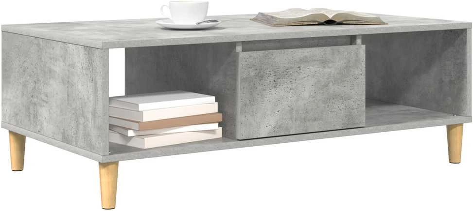 Kavos staliukas Betono pilka 102 x 55 x 35 cm Apdirbta mediena