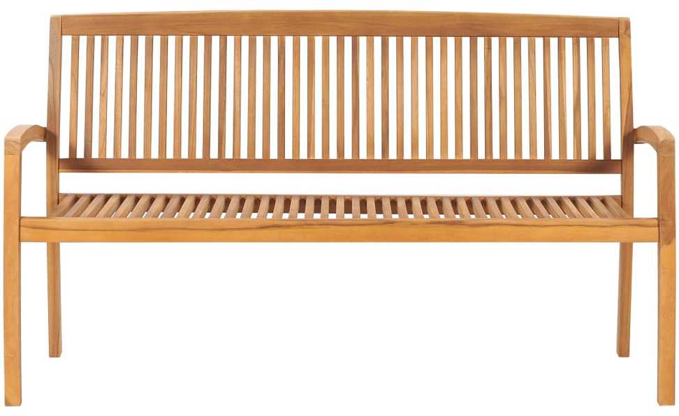 Sudedamas sodo suoliukas su pagalvėle, 159 cm, tikmedis