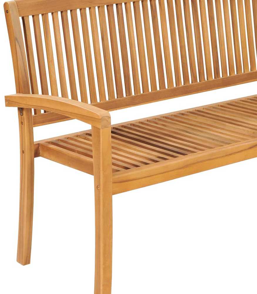 Sudedamas sodo suoliukas su pagalvėle, 159 cm, tikmedis