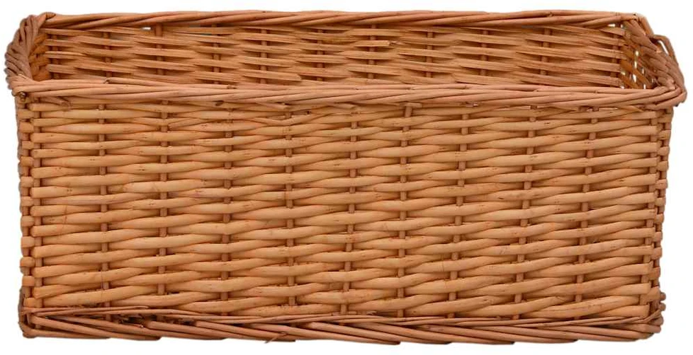 Sudedamų krepšių rinkinys, 4 dalių, rudos spalvos, gluosnis