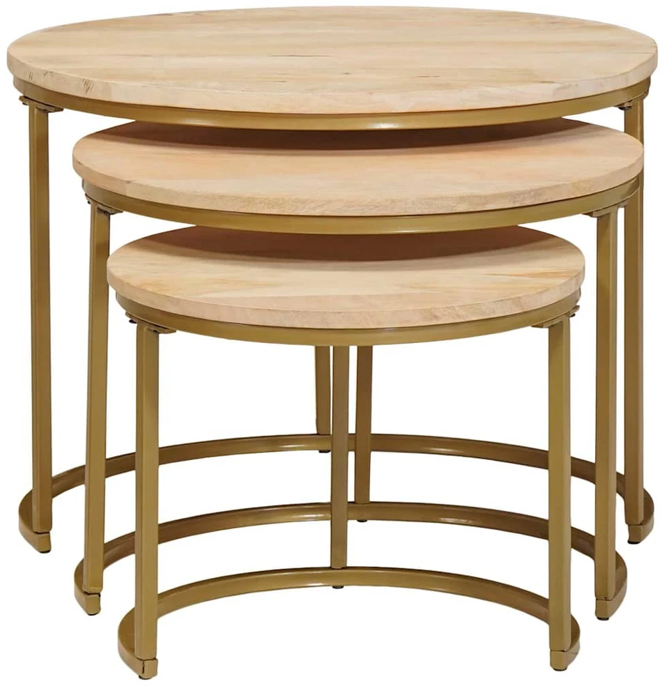Sudediami kavos stalai 3 vnt. Ruda 54 x 54 x 40 cm