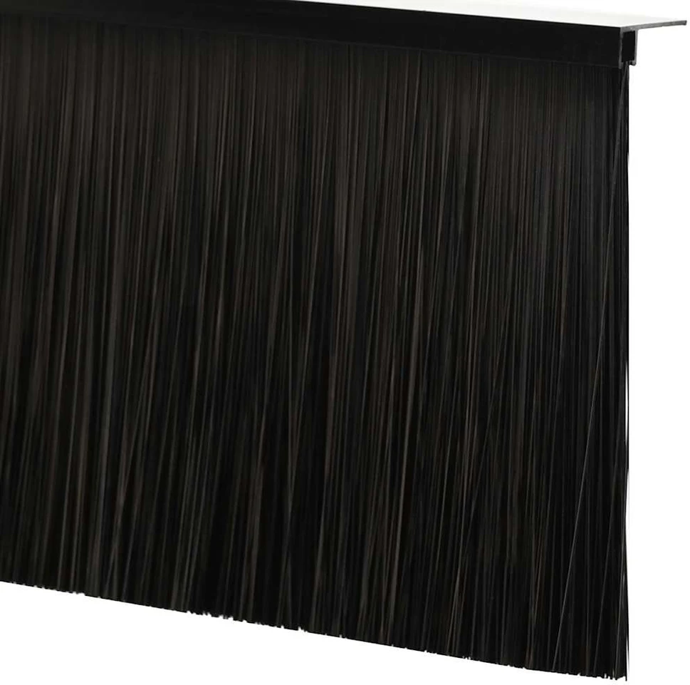 Sukabinamų durų šepetėlių sandarikliai 12 vnt. Juoda 100 cm