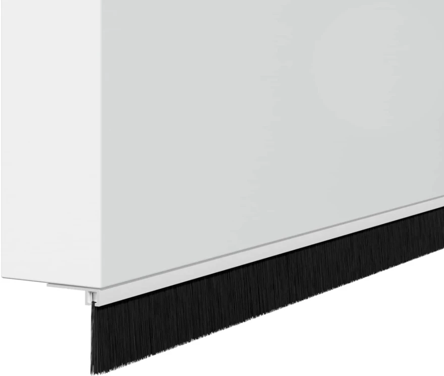Sukabinamų durų šepetėlių sandarikliai 12 vnt. Balta 100 cm