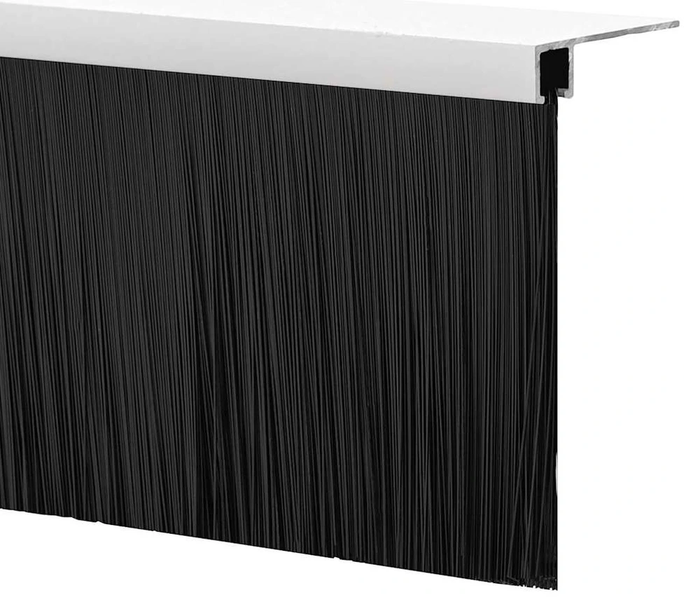 Sukabinamų durų šepetėlių sandarikliai 12 vnt. Balta 100 cm