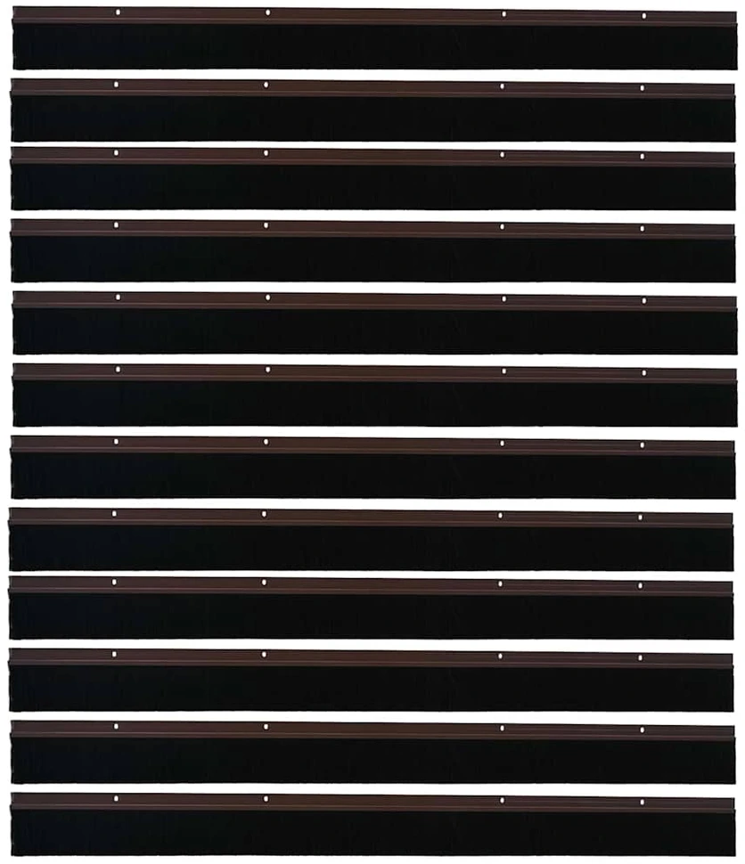 Sukabinamų durų šepetėlių sandarikliai 12 vnt. Ruda 100 cm