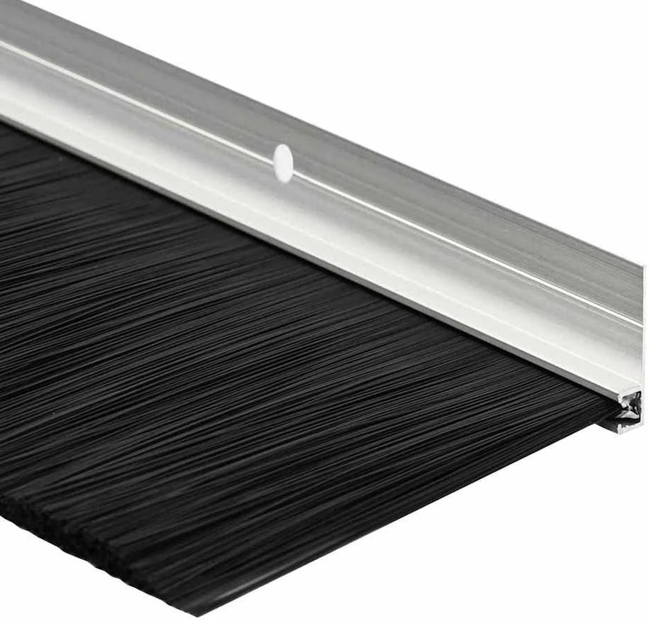 Sukabinamų durų šepetėlių sandarikliai 12 vnt. Sidabro 100 cm