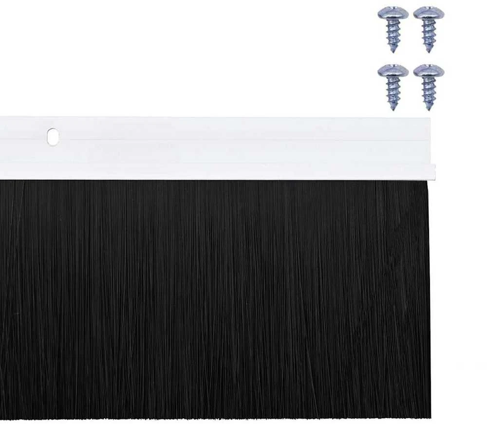 Sukabinamų durų šepetėlių sandarikliai 12 vnt. Balta 100 cm