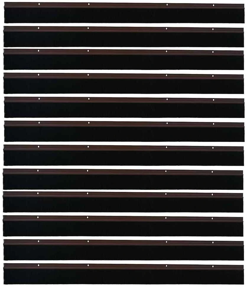 Sukabinamų durų šepetėlių sandarikliai 12 vnt. Ruda 100 cm