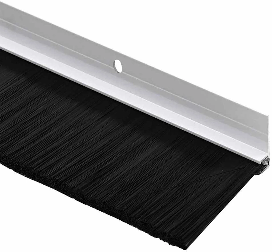 Sukabinamų durų šepetėlių sandarikliai 12 vnt. Balta 100 cm