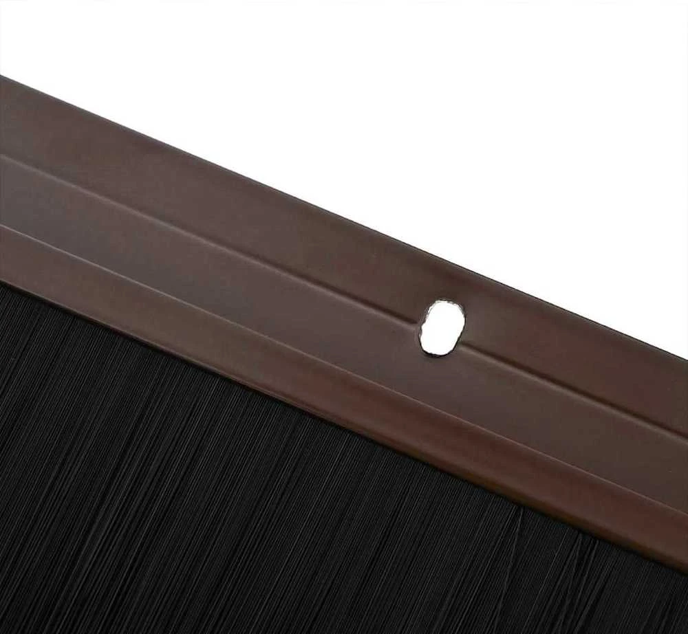 Sukabinamų durų šepetėlių sandarikliai 2 vnt. Ruda 100 cm