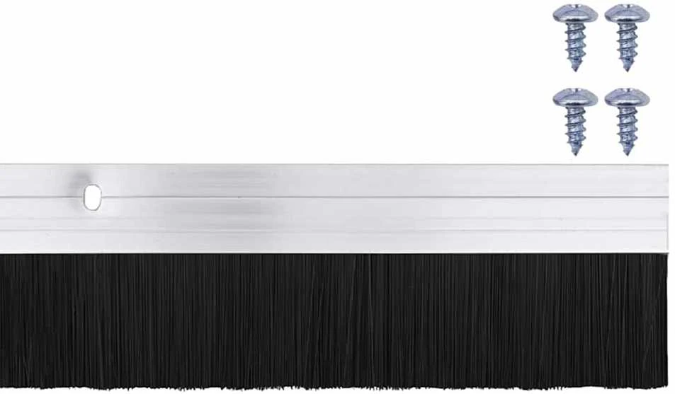 Sukabinamų durų šepetėlių sandarikliai 2 vnt. Sidabrinė 100 cm