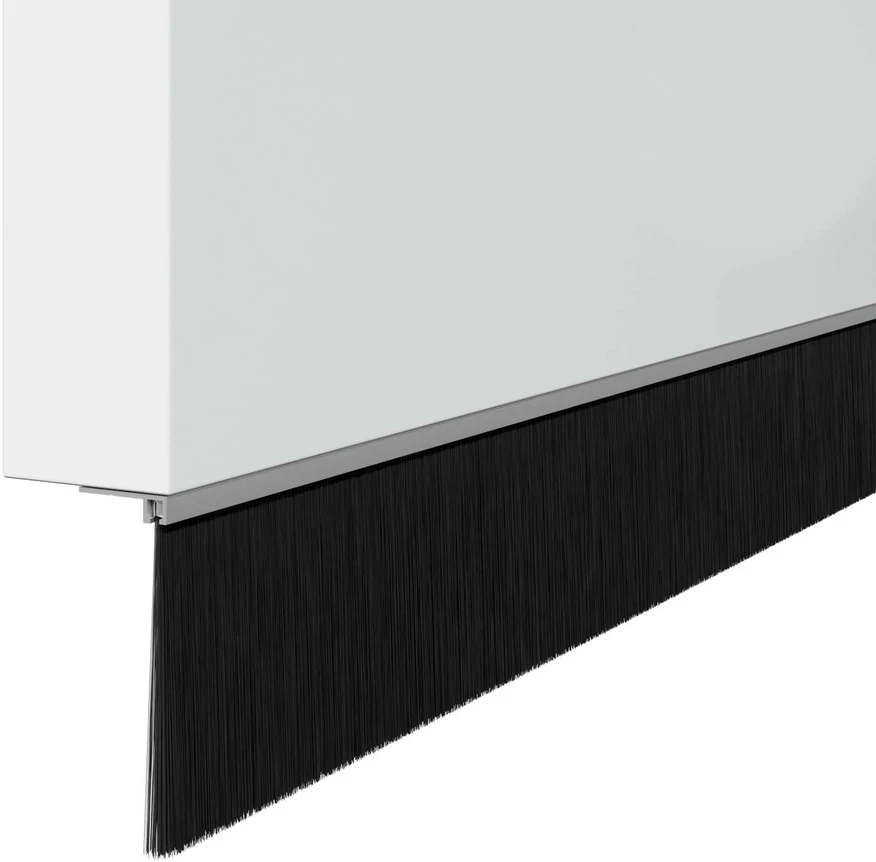 Sukabinamų durų šepetėlių sandarikliai 2 vnt. Sidabro 100 cm