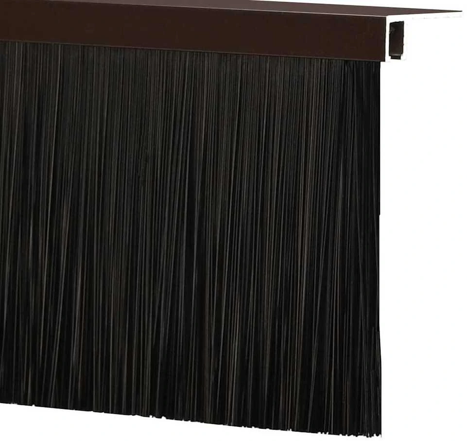 Sukabinamų durų šepetėlių sandarikliai 2 vnt. Ruda 100 cm
