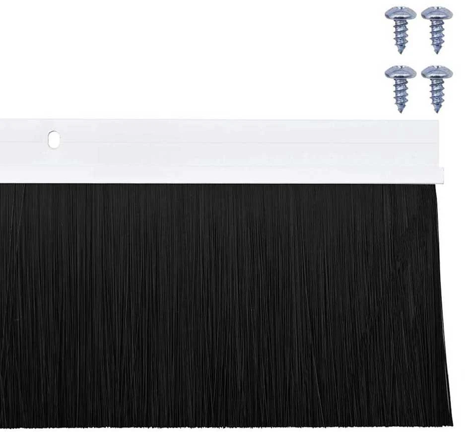 Sukabinamų durų šepetėlių sandarikliai 2 vnt. Balta 100 cm