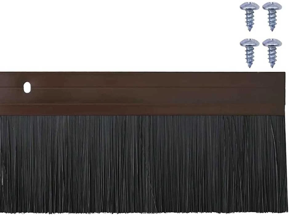 Sukabinamų durų šepetėlių sandarikliai 2 vnt. Ruda 100 cm