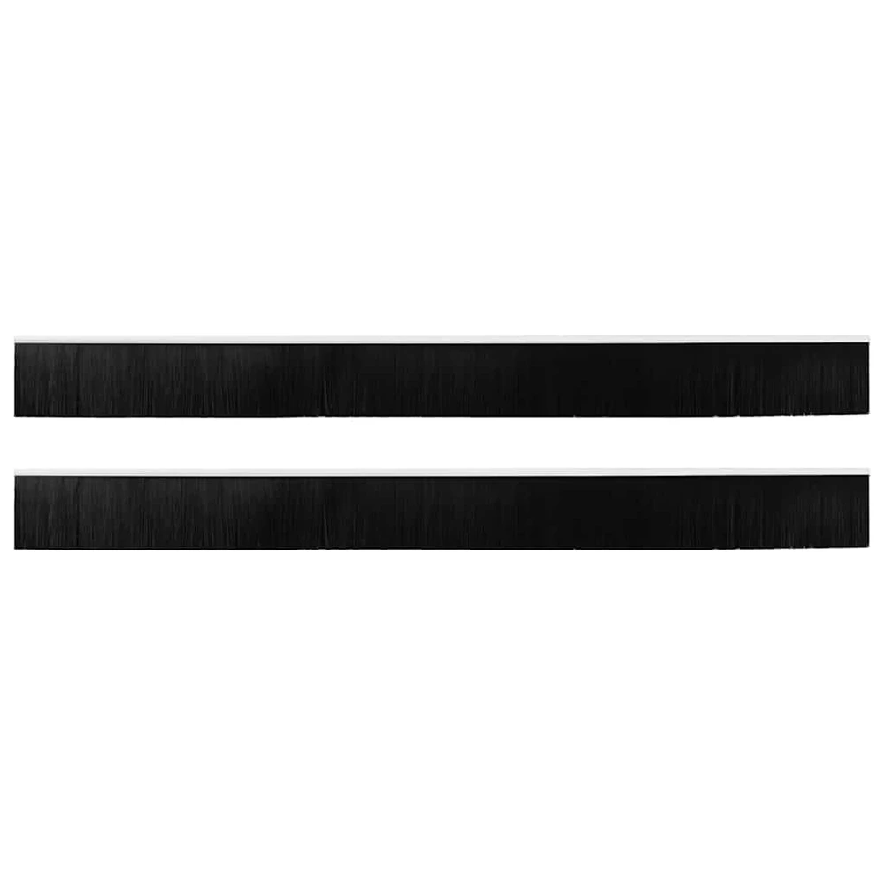 Sukabinamų durų šepetėlių sandarikliai 2 vnt. Balta 100 cm