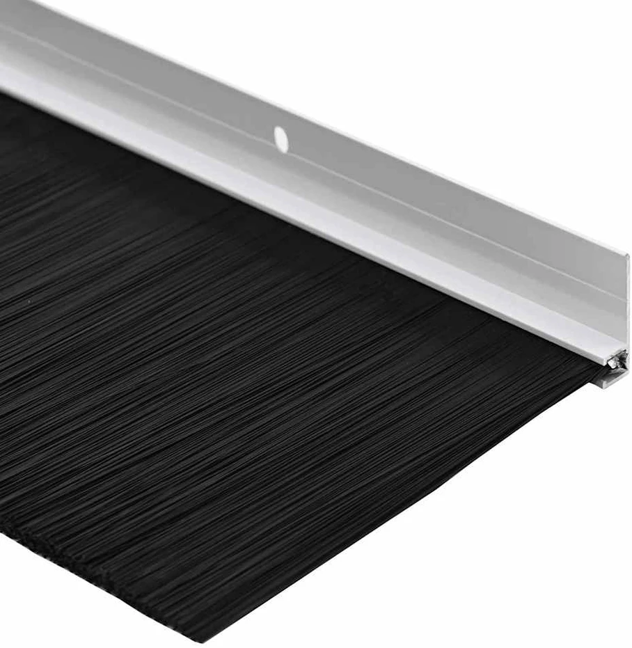 Sukabinamų durų šepetėlių sandarikliai 2 vnt. Balta 100 cm