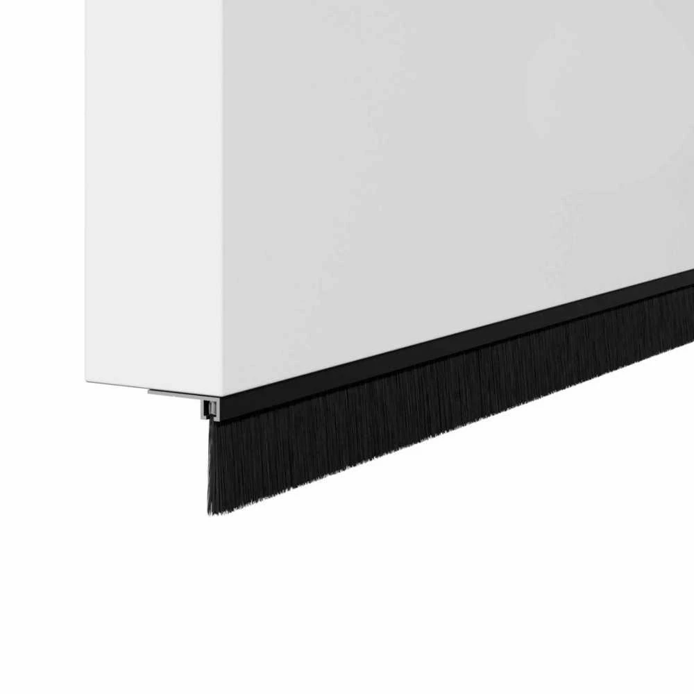 Sukabinamų durų šepetėlių sandarikliai 6 vnt. Juoda 100 cm