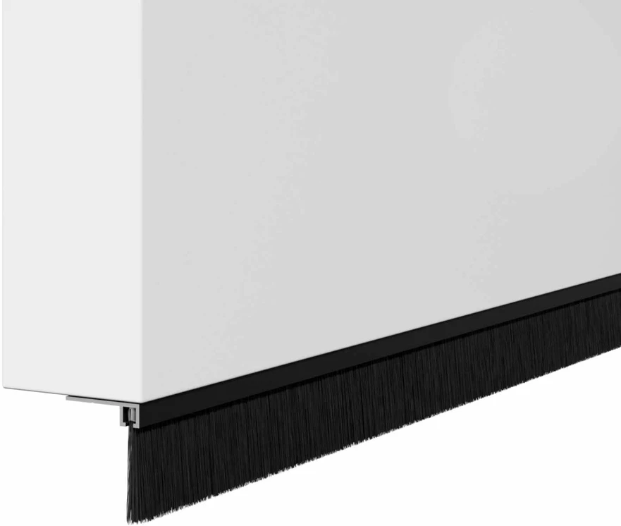 Sukabinamų durų šepetėlių sandarikliai 6 vnt. Juoda 100 cm