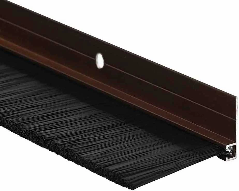Sukabinamų durų šepetėlių sandarikliai 6 vnt. Ruda 100 cm