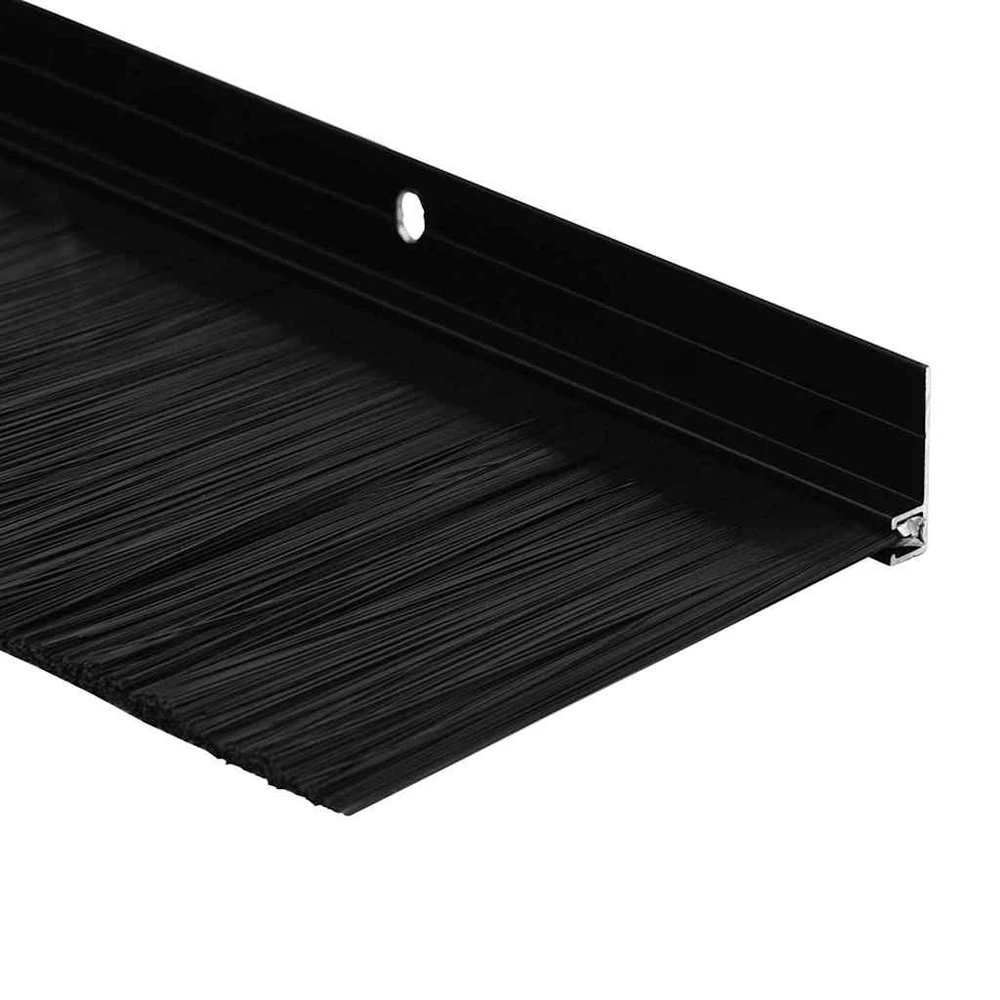 Sukabinamų durų šepetėlių sandarikliai 6 vnt. Juoda 100 cm