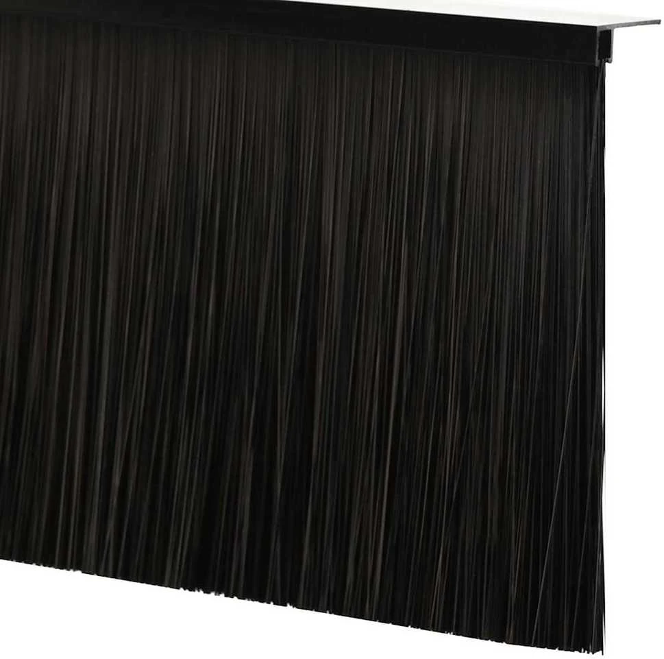 Sukabinamų durų šepetėlių sandarikliai 6 vnt. Juoda 100 cm