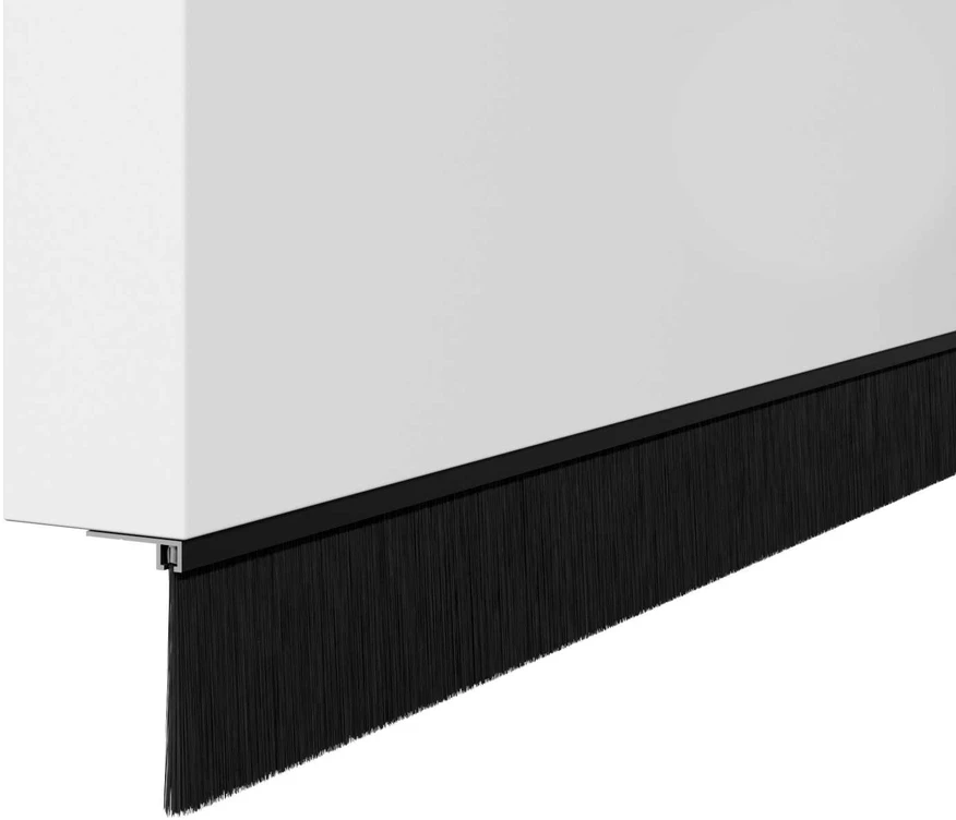 Sukabinamų durų šepetėlių sandarikliai 6 vnt. Juoda 100 cm