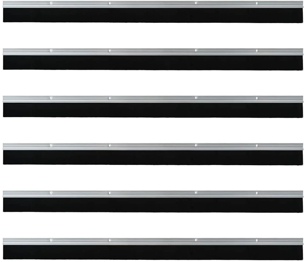 Sukabinamų durų šepetėlių sandarikliai 6 vnt. Sidabrinė 100 cm