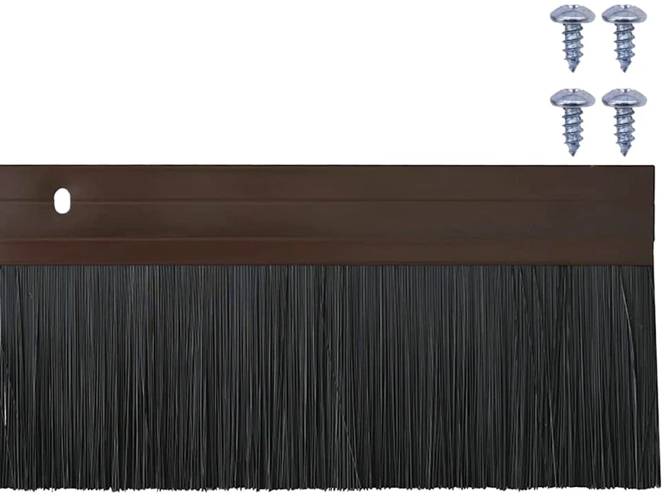 Sukabinamų durų šepetėlių sandarikliai 6 vnt. Ruda 100 cm