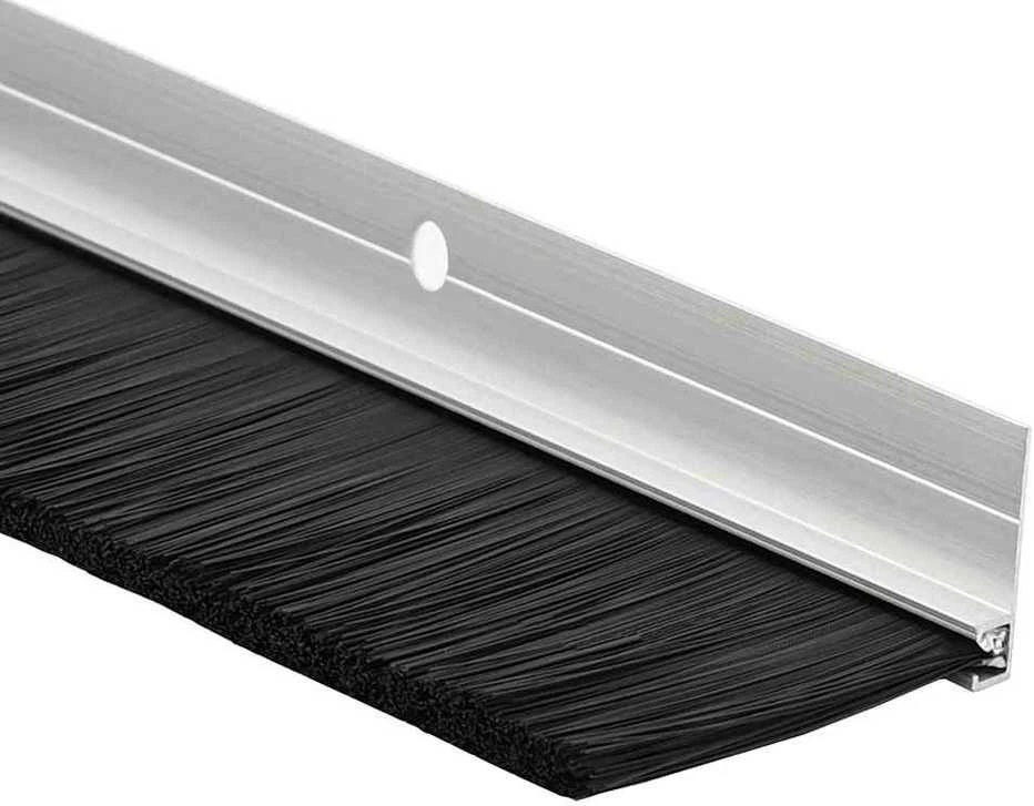 Sukabinamų durų šepetėlių sandarikliai 6 vnt. Sidabro 100 cm