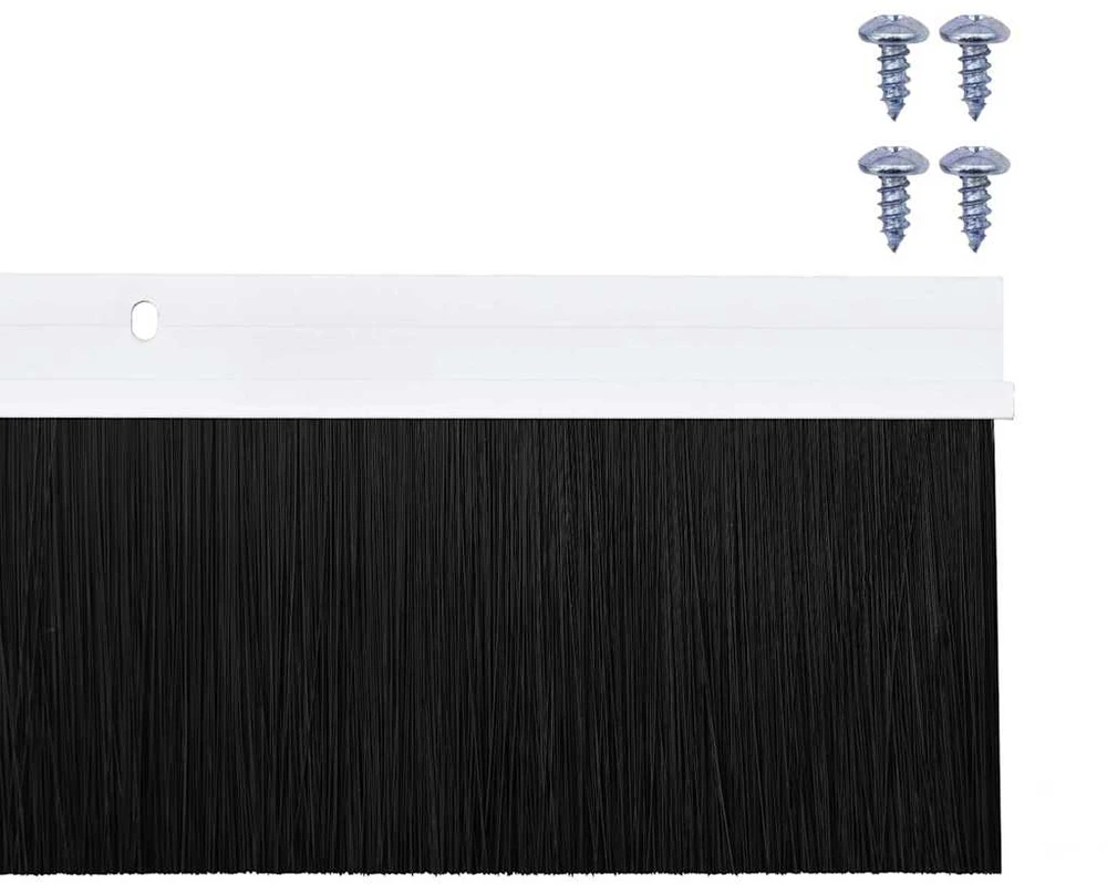 Sukabinamų durų šepetėlių sandarikliai 6 vnt. Balta 100 cm
