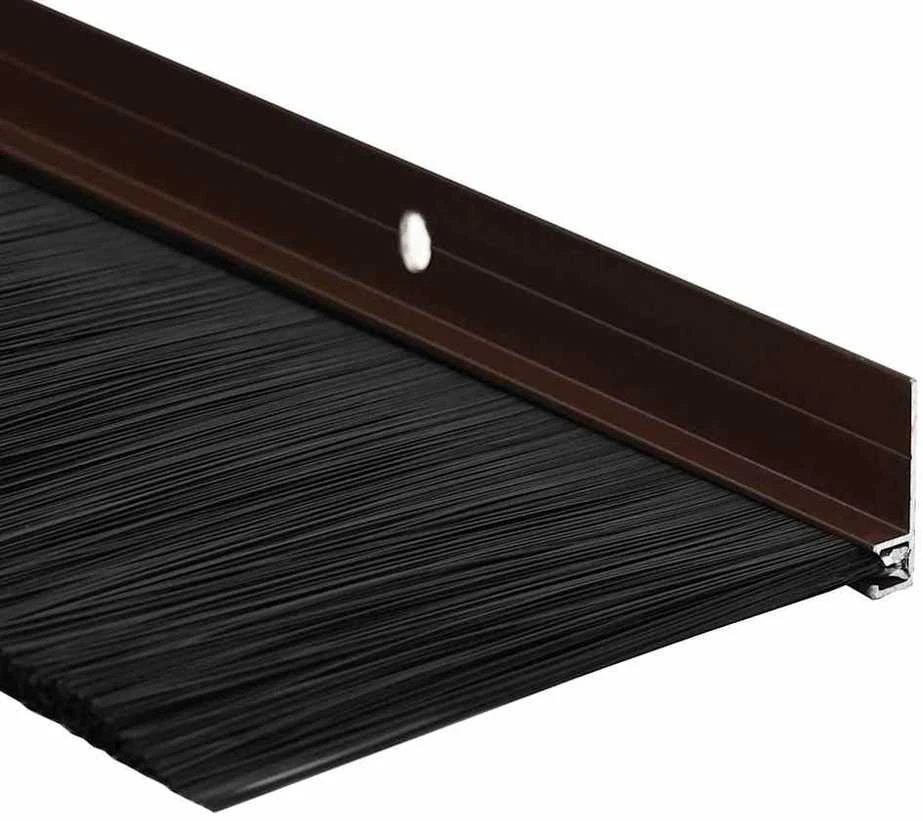 Sukabinamų durų šepetėlių sandarikliai 6 vnt. Ruda 100 cm