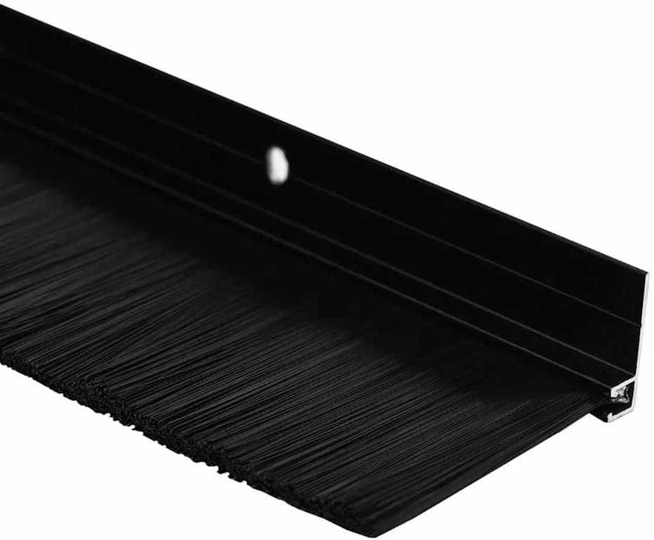 Sukabinamų durų šepetėlių sandarikliai 6 vnt. Juoda 100 cm
