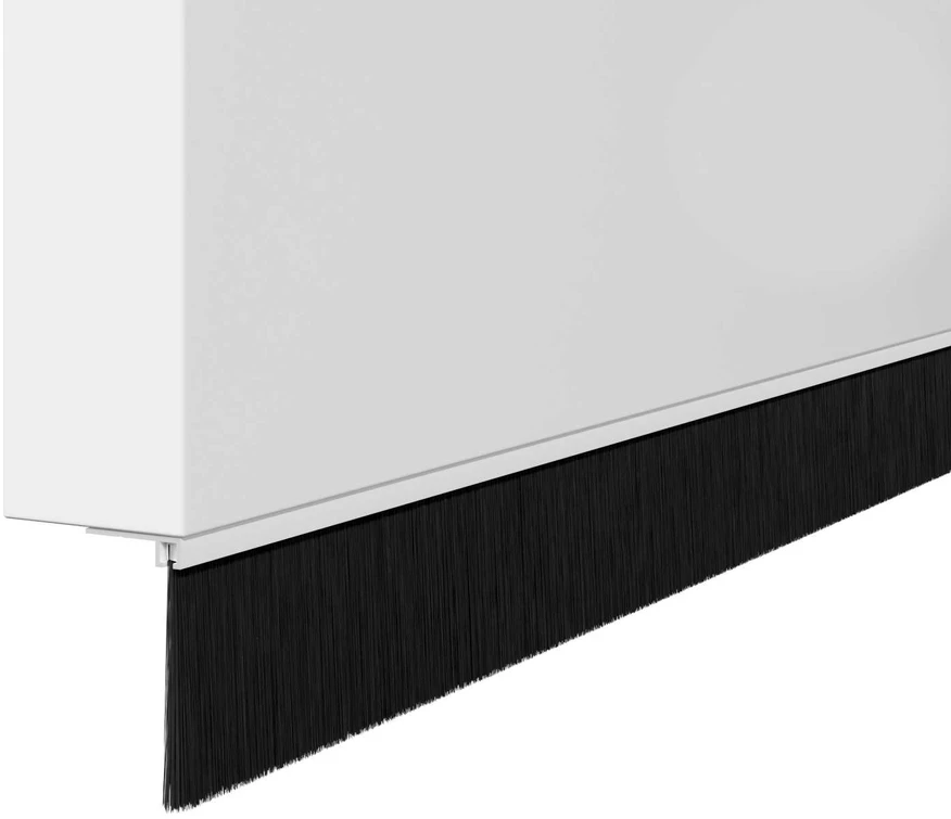 Sukabinamų durų šepetėlių sandarikliai 6 vnt. Balta 100 cm