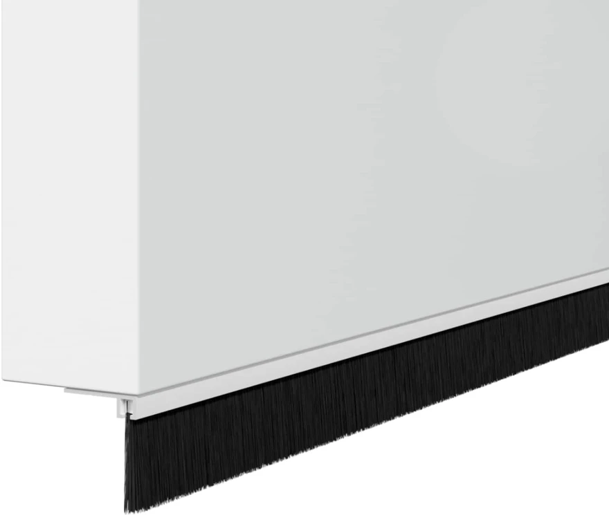 Sukabinamų durų šepetėlių sandarikliai 6 vnt. Balta 100 cm