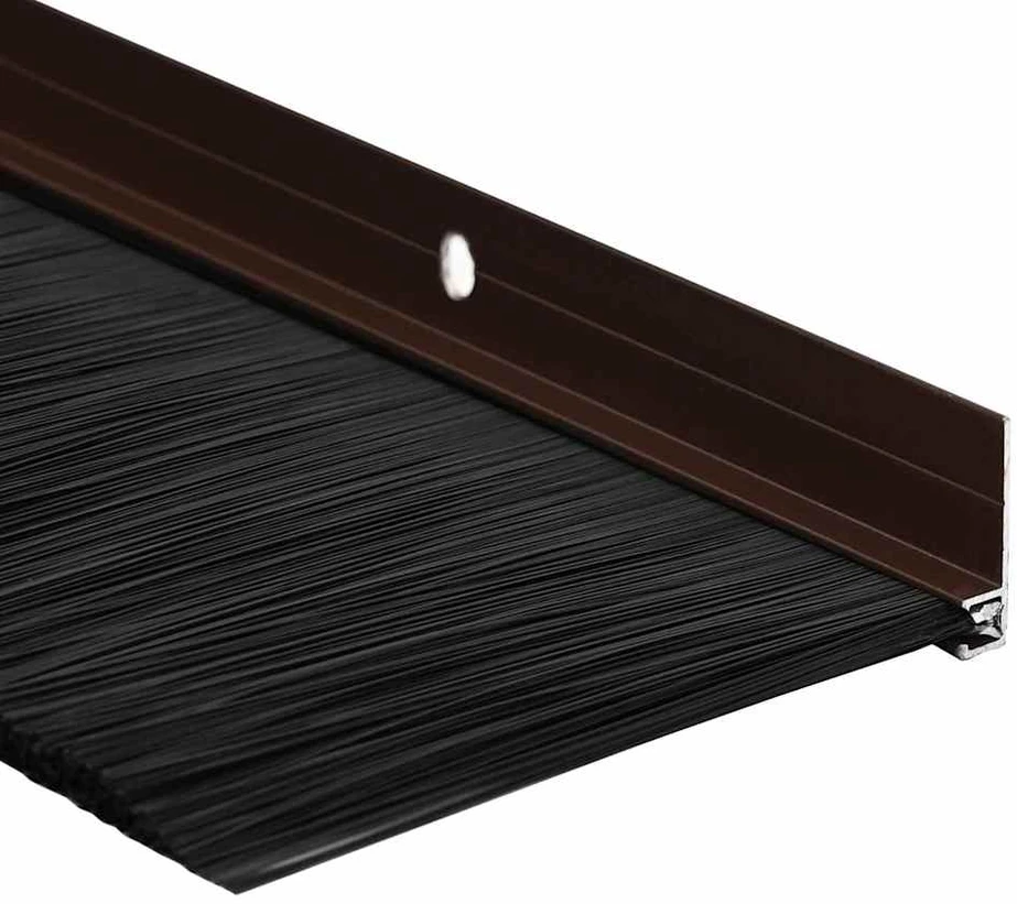 Sukabinamų durų šepetėlių sandarikliai 6 vnt. Ruda 100 cm