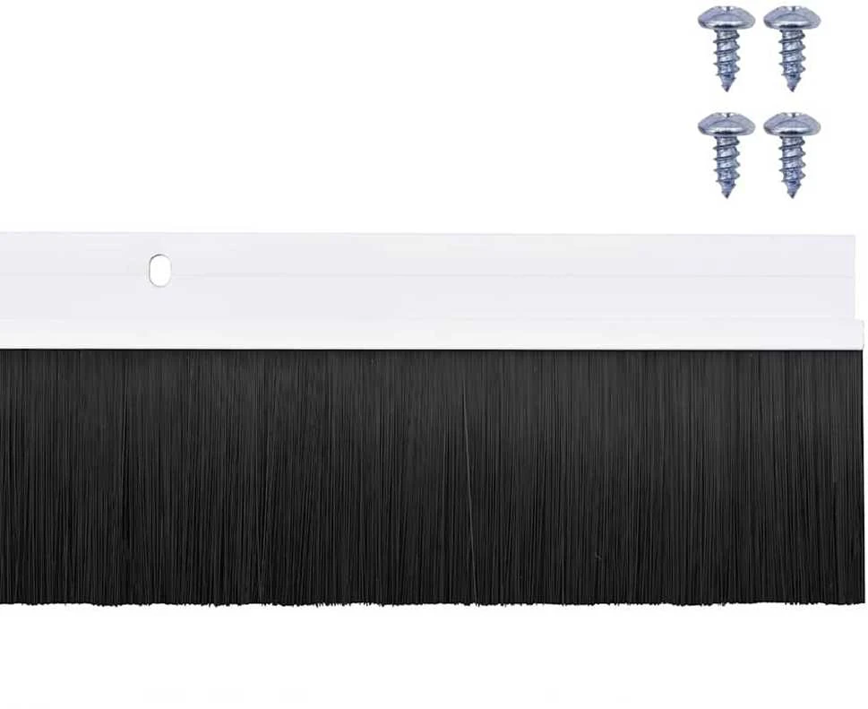 Sukabinamų durų šepetėlių sandarikliai 6 vnt. Balta 100 cm