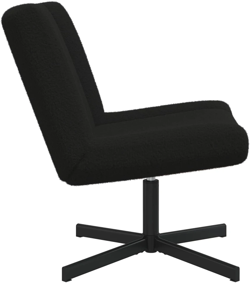 Fotelis Sukamasis krėslas Juoda 63 x 75 x 76 cm Avikailis