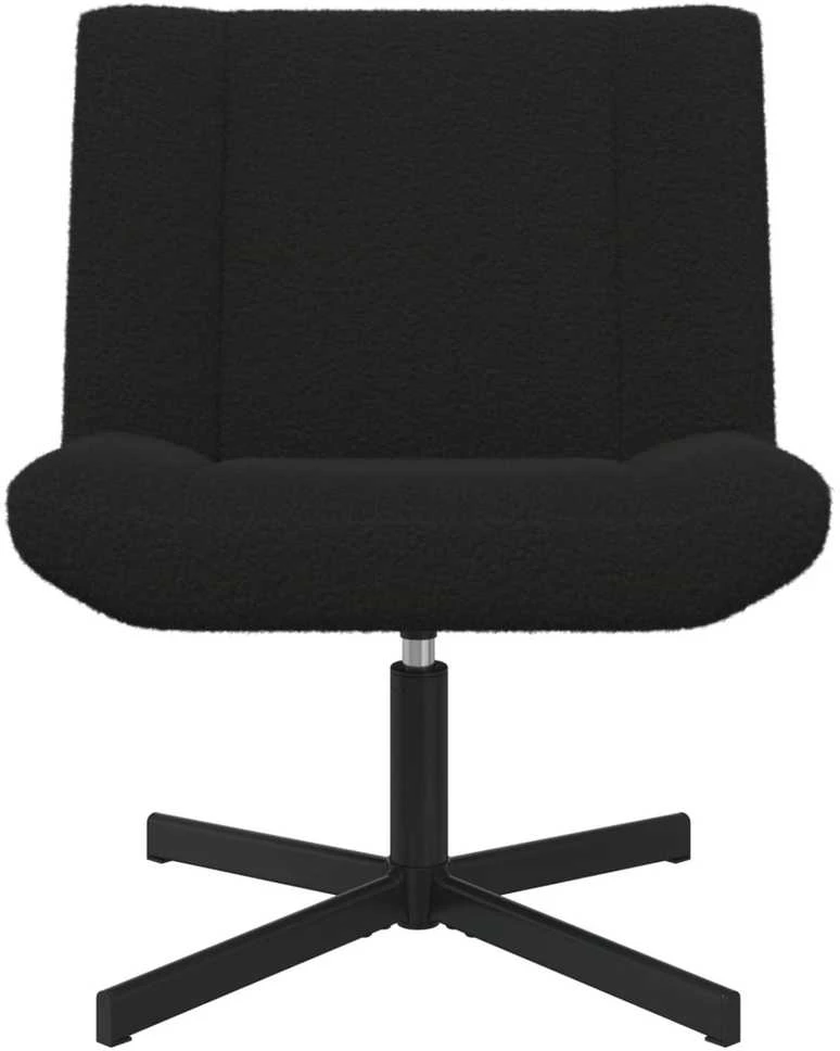 Fotelis Sukamasis krėslas Juoda 63 x 75 x 76 cm Avikailis